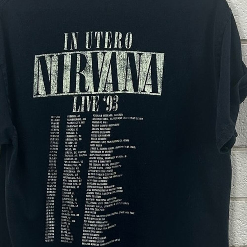 Nirvana Black Band Tee size L - Picture 5 of 9